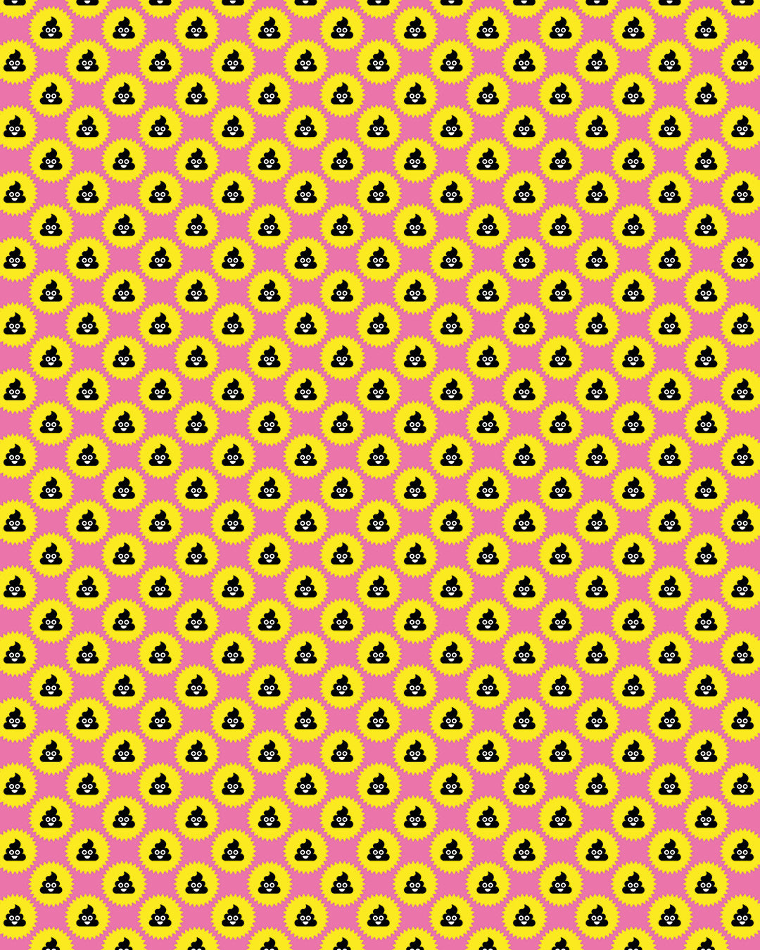 Geschenkpapier „Flaming Poo – Pink Pop Edition" - 10 Bögen