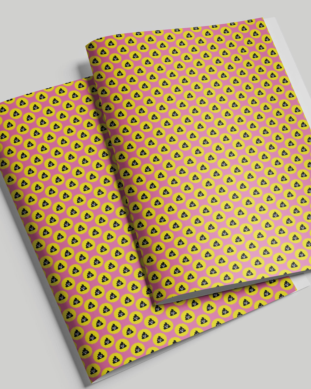 Geschenkpapier „Flaming Poo – Pink Pop Edition" - 10 Bögen